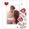 ZEP Cadru foto din lemn Giselle White Heart Flowers 10x15 cm sau 13x18 cm