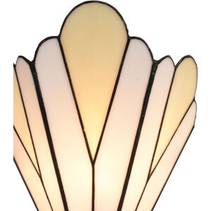 LumiLamp 5LL-6365 Lampă de perete Tiffany alb bej 20x10x29cm E14 sticlă metalică