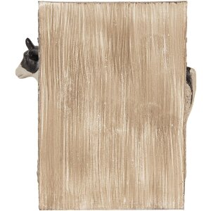 Clayre & Eef Buchstützen Set Kühe Landhausstil Braun Schwarz 2-teilig Polyresin