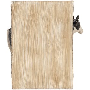 Clayre & Eef Buchstützen Set Kühe Landhausstil Braun Schwarz 2-teilig Polyresin