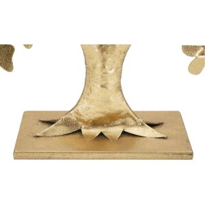 Mauro Ferretti decor copac al vieții cu fluturi 31x8x30 cm auriu