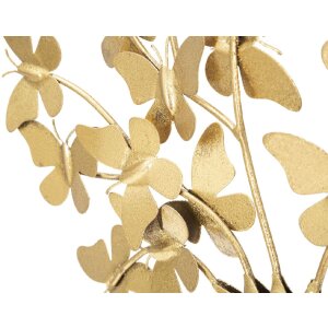 Mauro Ferretti decor copac al vieții cu fluturi 31x8x30 cm auriu
