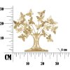 Mauro Ferretti decor copac al vieții cu fluturi 31x8x30 cm auriu