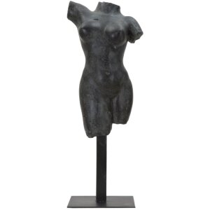 Mauro Ferretti Skulptur Museum Woman 19x17x50 cm schwarz