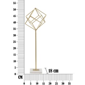 Mauro Ferretti sculptură Cub 16x18x52.5 cm auriu-alb