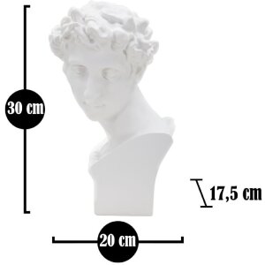 Mauro Ferretti Skulptur Roman Young 20x17,5x30 cm weiß