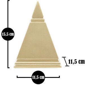 Mauro Ferretti sculptură piramidă 11.5x11.5x15.5 cm aur