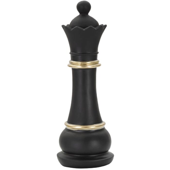 Mauro Ferretti Skulptur Queen 9x25,5 cm schwarz-gold