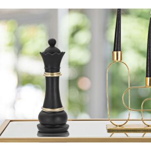 Mauro Ferretti Skulptur Queen 9x25,5 cm schwarz-gold