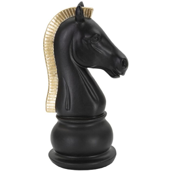 Mauro Ferretti Skulptur Horse 10,5x8,5x19 cm schwarz-gold