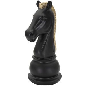 Mauro Ferretti Skulptur Horse 10,5x8,5x19 cm schwarz-gold