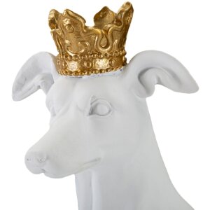 Mauro Ferretti sculptură câine Câine alb 20x12.5x33 cm aur alb