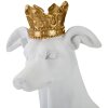 Mauro Ferretti sculptură câine Câine alb 20x12.5x33 cm aur alb