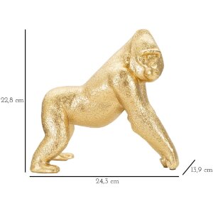 Mauro Ferretti gorilă sculptură 24.3x13.9x22.8 cm aur