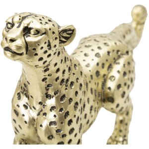Mauro Ferretti Leopardenfigur 33x7,7x19,5 cm gold schwarz