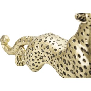 Mauro Ferretti Leopardenfigur 33x7,7x19,5 cm gold schwarz