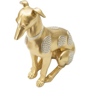 Mauro Ferretti sculptură câine Sit Dog 19.8x10x29 cm aur argint