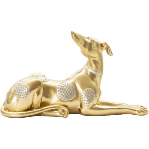 Mauro Ferretti Hundeskulptur 32,2x9,5x18,3 cm gold silber