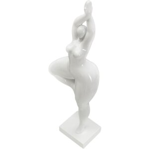 Mauro Ferretti Yogafigur stehend Woman Yoga 16x9x45,8 cm weiß