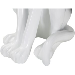 Mauro Ferretti Leopardenfigur sitzend  27x38x74 cm weiß