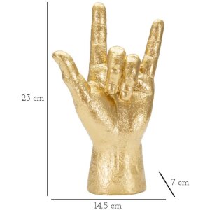 Mauro Ferretti sculptură de mână Da mână 14.5x7x23 cm aur