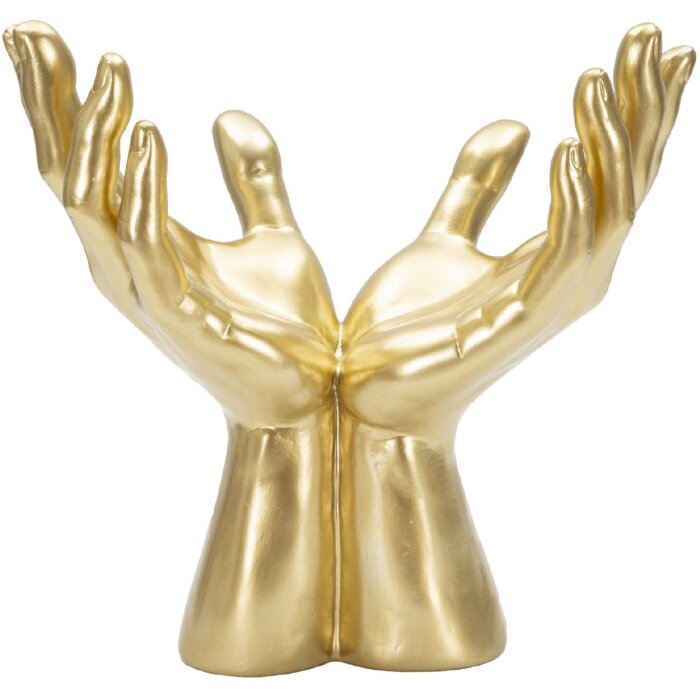 Mauro Ferretti Handskulptur Peace Hands 25x15x24 cm gold