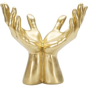 Mauro Ferretti Handskulptur Peace Hands 25x15x24 cm gold