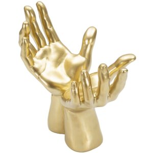 Mauro Ferretti Handskulptur Peace Hands 25x15x24 cm gold