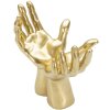 Mauro Ferretti Handskulptur Peace Hands 25x15x24 cm gold