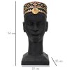 Mauro Ferretti Bust Massai Man 25x25x56 cm negru
