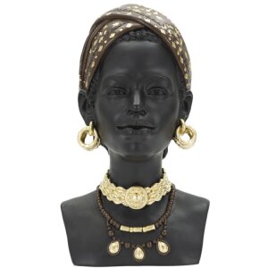 Mauro Ferretti Büste Massai Woman 19x18,5x30 cm schwarz