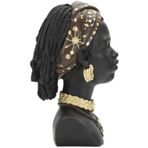 Mauro Ferretti Büste Massai Woman 19x18,5x30 cm schwarz