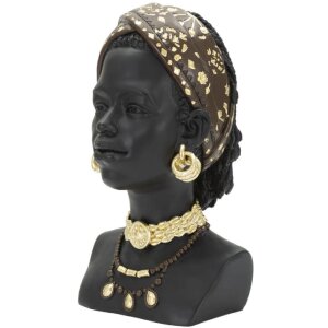 Mauro Ferretti Bust Massai Woman 19x18,5x30 cm negru