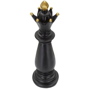 Mauro Ferretti Schachfigur Alfiere Ø 12,5x38,5 cm schwarz gold Dekoration