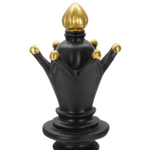Mauro Ferretti Schachfigur Alfiere Ø 12,5x38,5 cm schwarz gold Dekoration