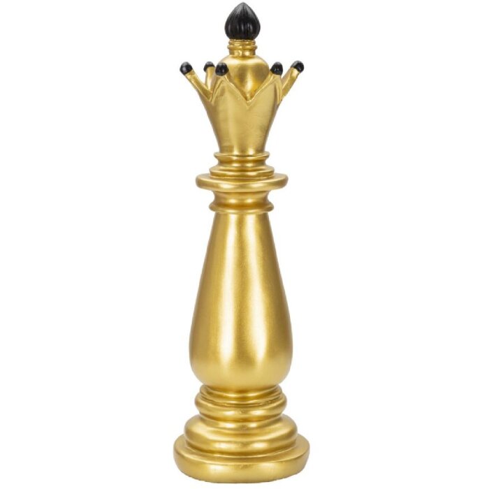 Mauro Ferretti Schachfigur Alfiere Ø 12,5x38,5 cm gold schwarz Dekoration
