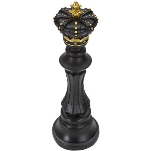 Mauro Ferretti Schachfigur König Ø 13x40,5 cm schwarz gold Dekoration