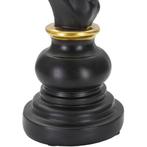 Mauro Ferretti Schachfigur Pferd 14x11x27 cm schwarz gold Dekoration