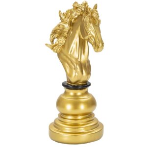 Mauro Ferretti Schachfigur Pferd Deko 14x11x27 cm gold...