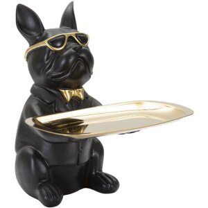 Mauro Ferretti Dekofigur Bulldogge mit Tablett 19x20x23,5...