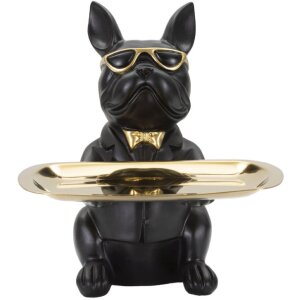 Mauro Ferretti Dekofigur Bulldogge mit Tablett 19x20x23,5...