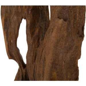 Mauro Ferretti Akar Skulptur Teakholz braun 18x13x55 cm