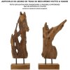Mauro Ferretti Akar Skulptur Teakholz braun 18x13x55 cm