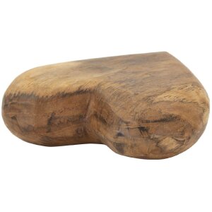 Mauro Ferretti decorative teak inima 16x14x4.5 cm maro