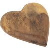 Mauro Ferretti decorative teak inima 16x14x4.5 cm maro