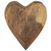 Mauro Ferretti decorative teak inima 16x14x4.5 cm maro