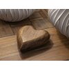 Mauro Ferretti decorative teak inima 16x14x4.5 cm maro