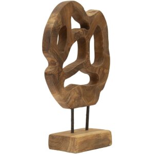 Mauro Ferretti Skulptur Lubang aus Teakholz 25x10x38 cm braun