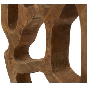 Mauro Ferretti Skulptur Lubang aus Teakholz 25x10x38 cm braun