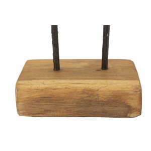 Mauro Ferretti Skulptur Lubang aus Teakholz 25x10x38 cm braun